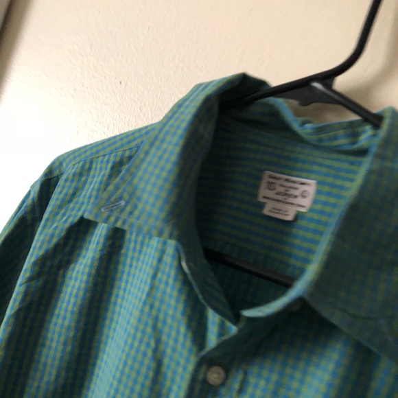 J. Crew Green & Blue Gingham Button Down - Picture 4 of 4